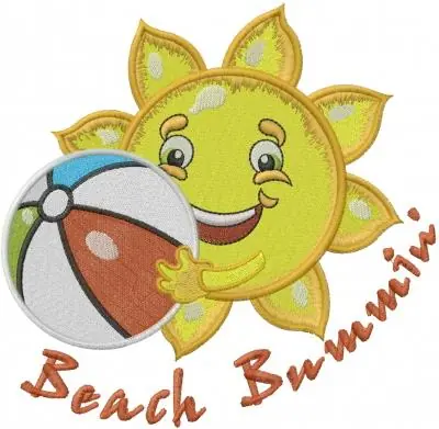 Buy Direct Beach Bummin Embroidery Design