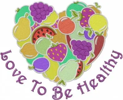Best Seller Love To Be Healthy Embroidery Design