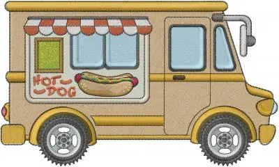 Hot Dog Vendor Embroidery Design While Supplies Last