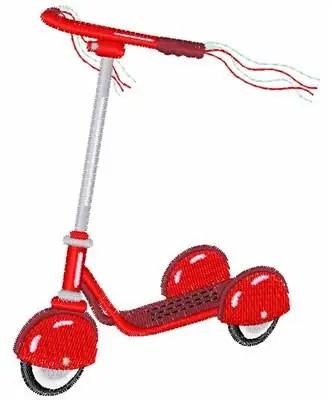 Tasseled Scooter Embroidery Design Hot Deal