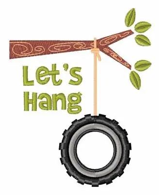 Seasonal Sale Lets Hang Embroidery Design