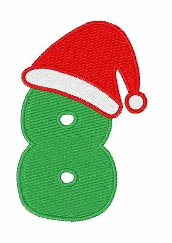 Weekend Sale Christmas Hat Font 8 Embroidery Design
