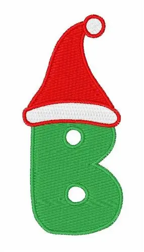 Luxury Christmas Hat Font B Embroidery Design