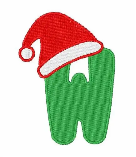 Hot Deal Christmas Hat Font W Embroidery Design