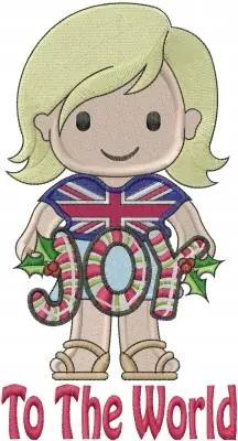 Clearance Christmas Girl Embroidery Design