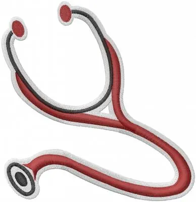 Medical Stethoscope Embroidery Design In Demand