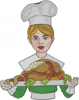 Affordable Thanksgiving Platter Embroidery Design