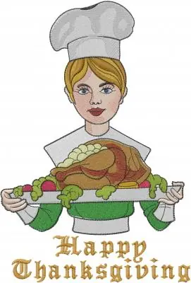 Genuine Happy Thanksgiving Embroidery Design