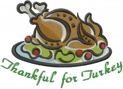 Thankful for Turkey Embroidery Design Don’t Miss Out
