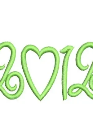 Price Cut 2012 Heart Embroidery Design