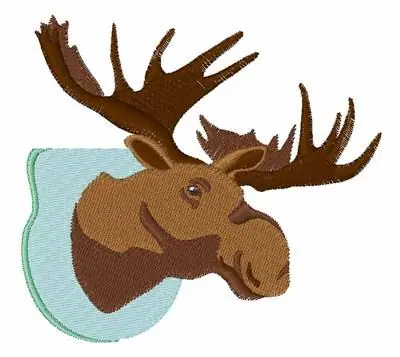 Seasonal Sale Moose Head Embroidery Design