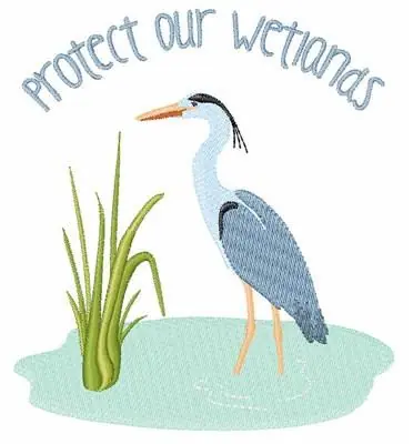 Protect Our Wetlands Embroidery Design Limited Offer