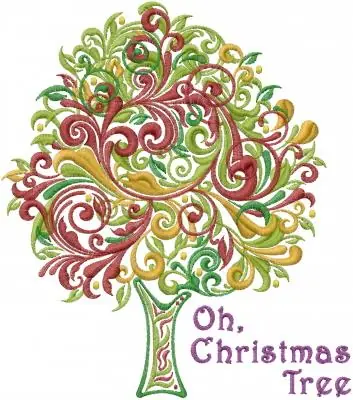 Flash Sale Christmas Tree Embroidery Design