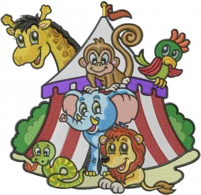 Viral Circus Tent Embroidery Design