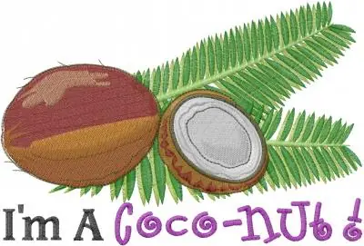 Coconut Nut Embroidery Design Last Chance