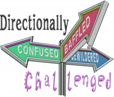 Directionally Challenged Embroidery Design Sale