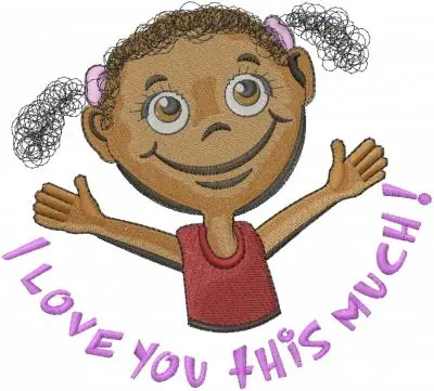 Free Delivery Love Girl Embroidery Design