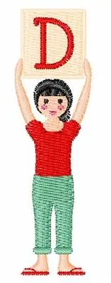 Editor’s Pick Girl Font D Embroidery Design