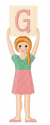 Budget Girl Font G Embroidery Design