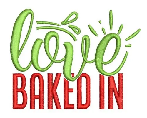 Viral Love BAked It Embroidery Design