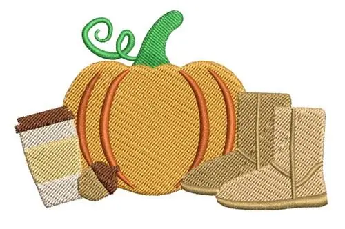 Limited Offer Pumpkin Boots Coffee Embroidery Design