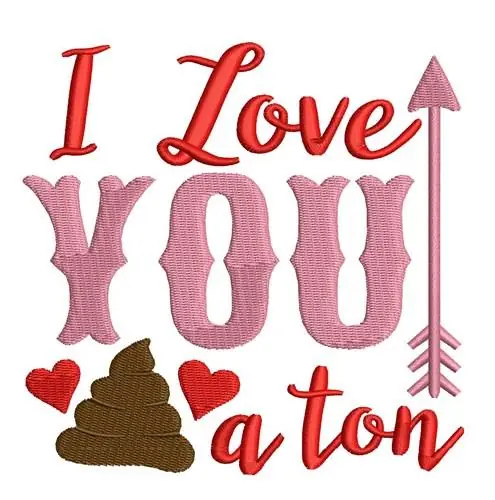 Love You A Tom Embroidery Design Best Price