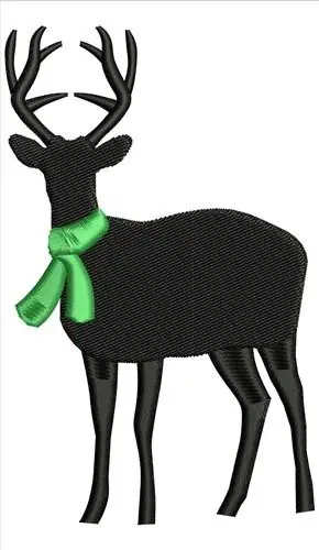 Deer Silhouette Embroidery Design Limited Offer