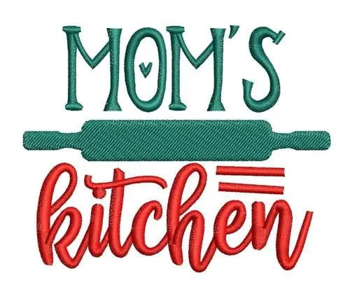 Moms Kitchen Embroidery Design High Quality