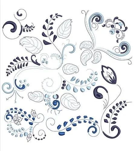 Leaf Block Embroidery Design Low Price