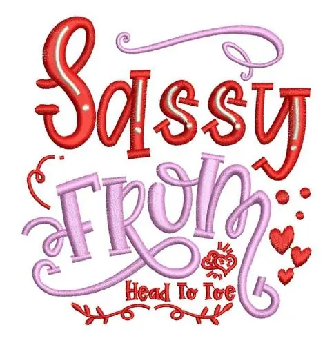 Budget Sassy Embroidery Design