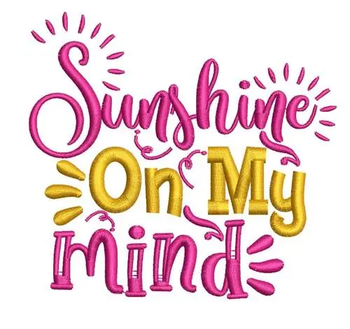 Premium Sunshine Embroidery Design