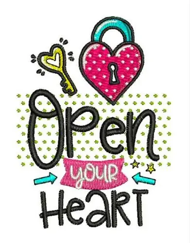 Open Your Heart Embroidery Design New Release
