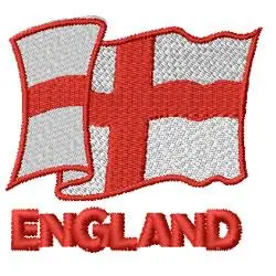 Professional Grade England Flag Embroidery Design
