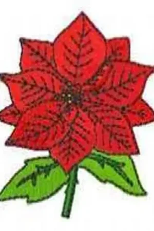 Poinsettia Embroidery Design Handmade