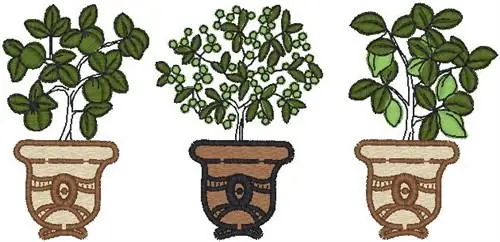 Topiary Embroidery Design High Quality