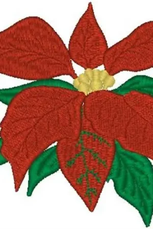 Hassle-Free Returns Poinsettia Embroidery Design