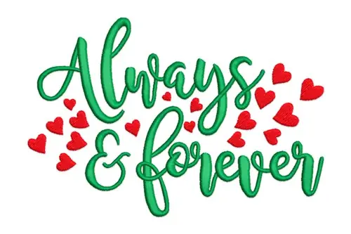 Always & Forever Embroidery Design Secure Checkout
