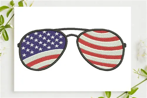 Exclusive Flag Sunglasses Embroidery Design