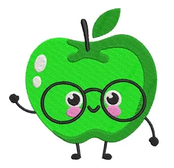 Green Apple Embroidery Design Free Returns