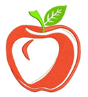 Red Apple Embroidery Design Last Chance