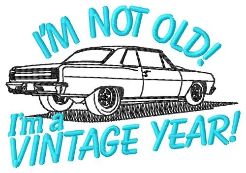 Vintage Year Embroidery Design Crafted
