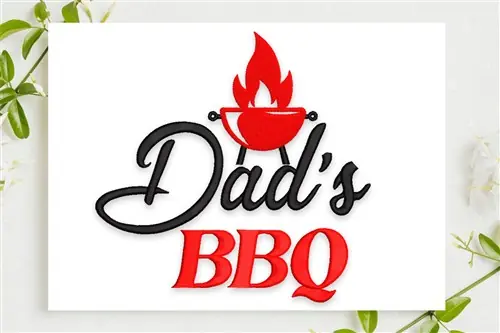 Dad's BBQ Embroidery Design Popular