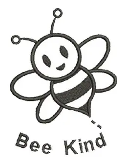 Bee Kind Embroidery Design Clearance