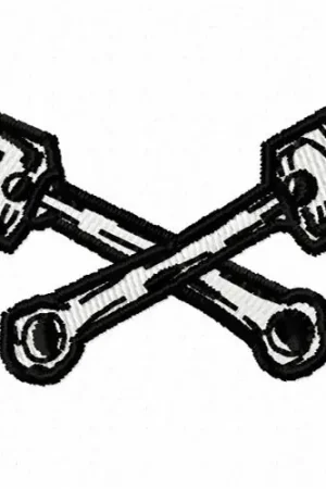 Engine Pistons Embroidery Design Brand New