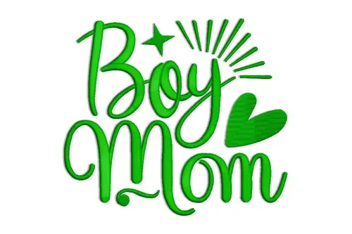 Boy Mom Embroidery Design Original
