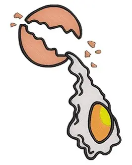 Luxury Cracked Egg Embroidery Design