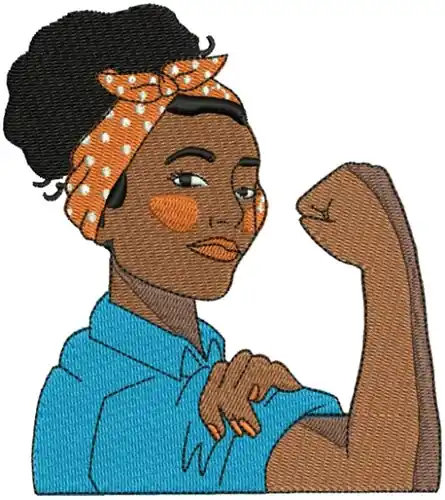 Rosie The Riveter Embroidery Design Premium