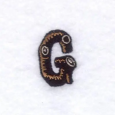 Wood Font "G" Small Embroidery Design Trusted Brand