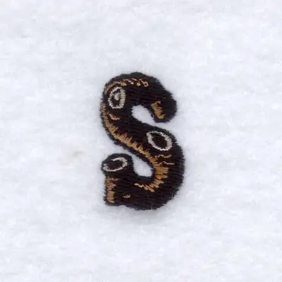Sale Wood Font "S" Small Embroidery Design