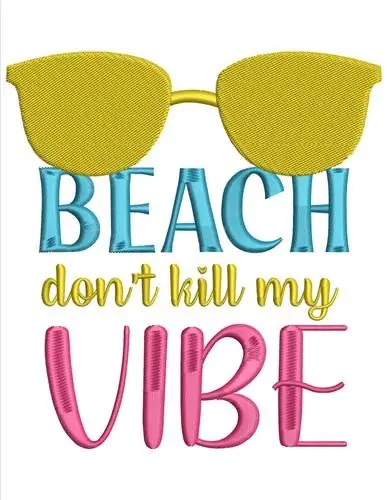 Beach Vibe Embroidery Design Latest